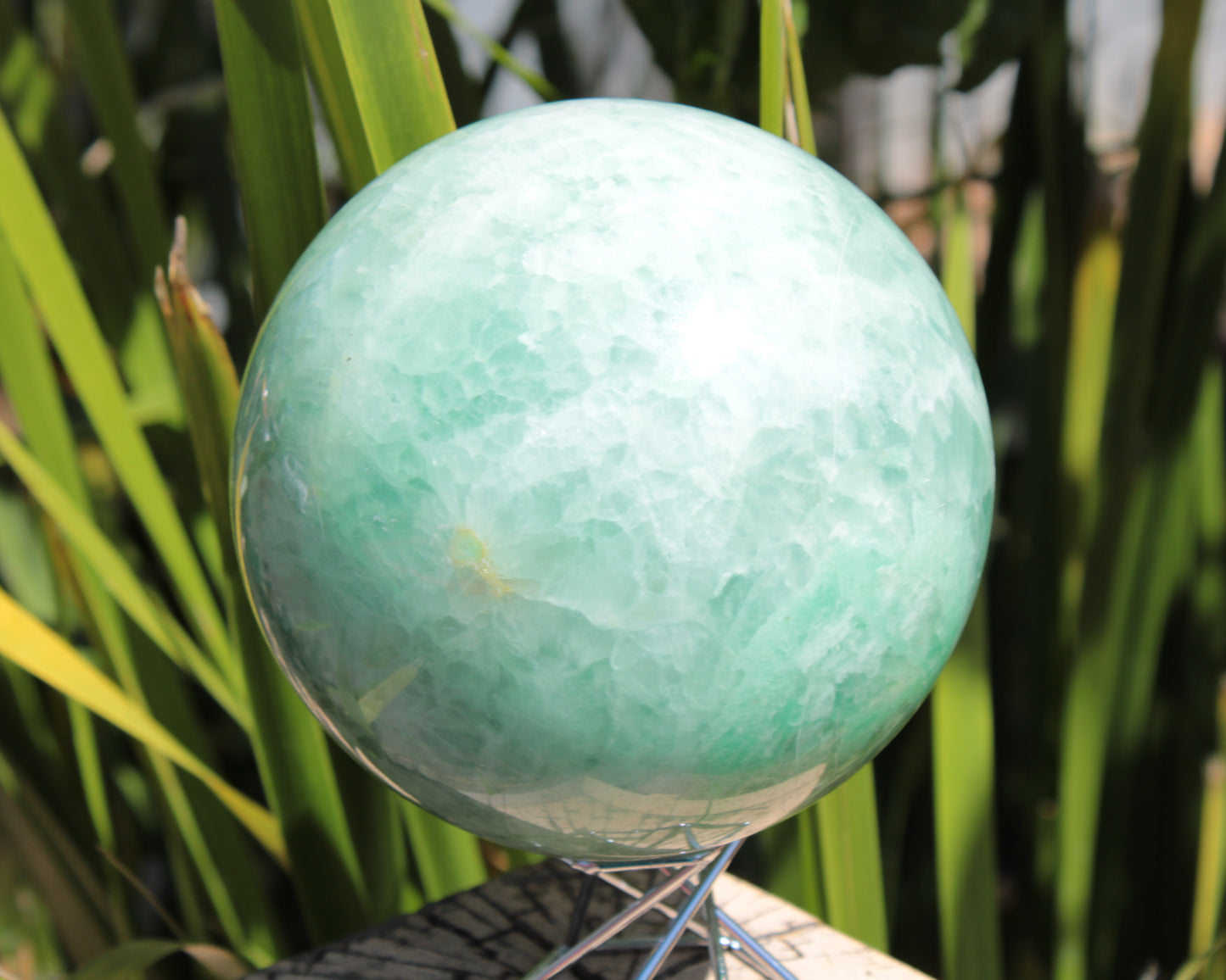 Green Fluorite sphere 3164g Rocks and Things