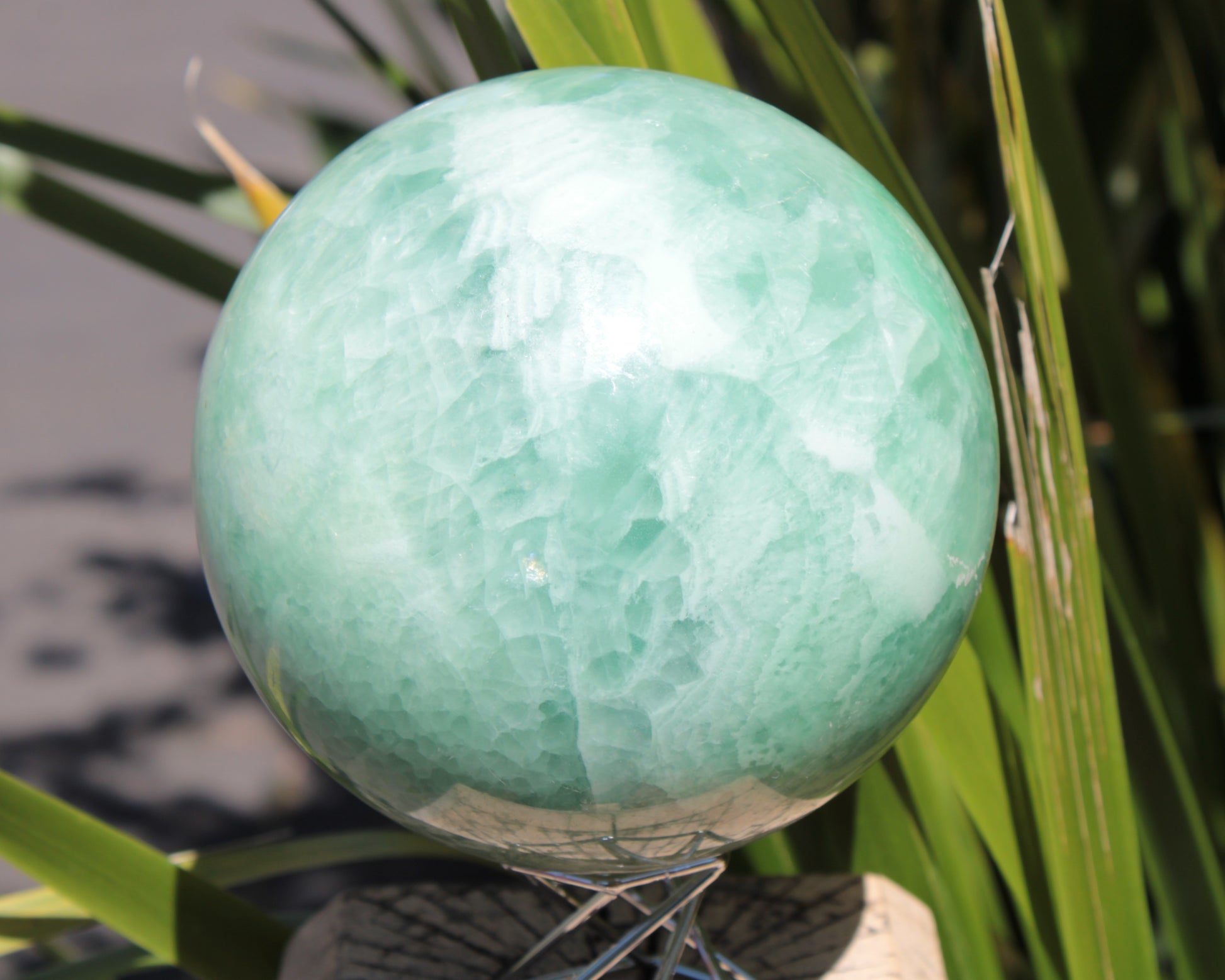 Green Fluorite sphere 3164g Rocks and Things