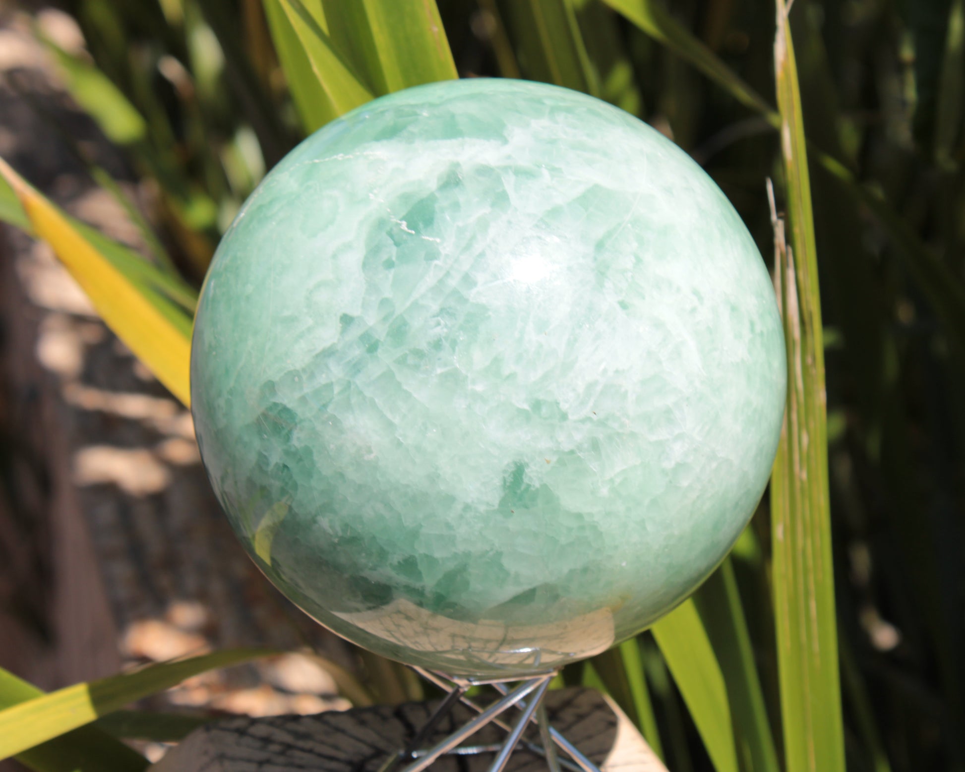 Green Fluorite sphere 3164g Rocks and Things