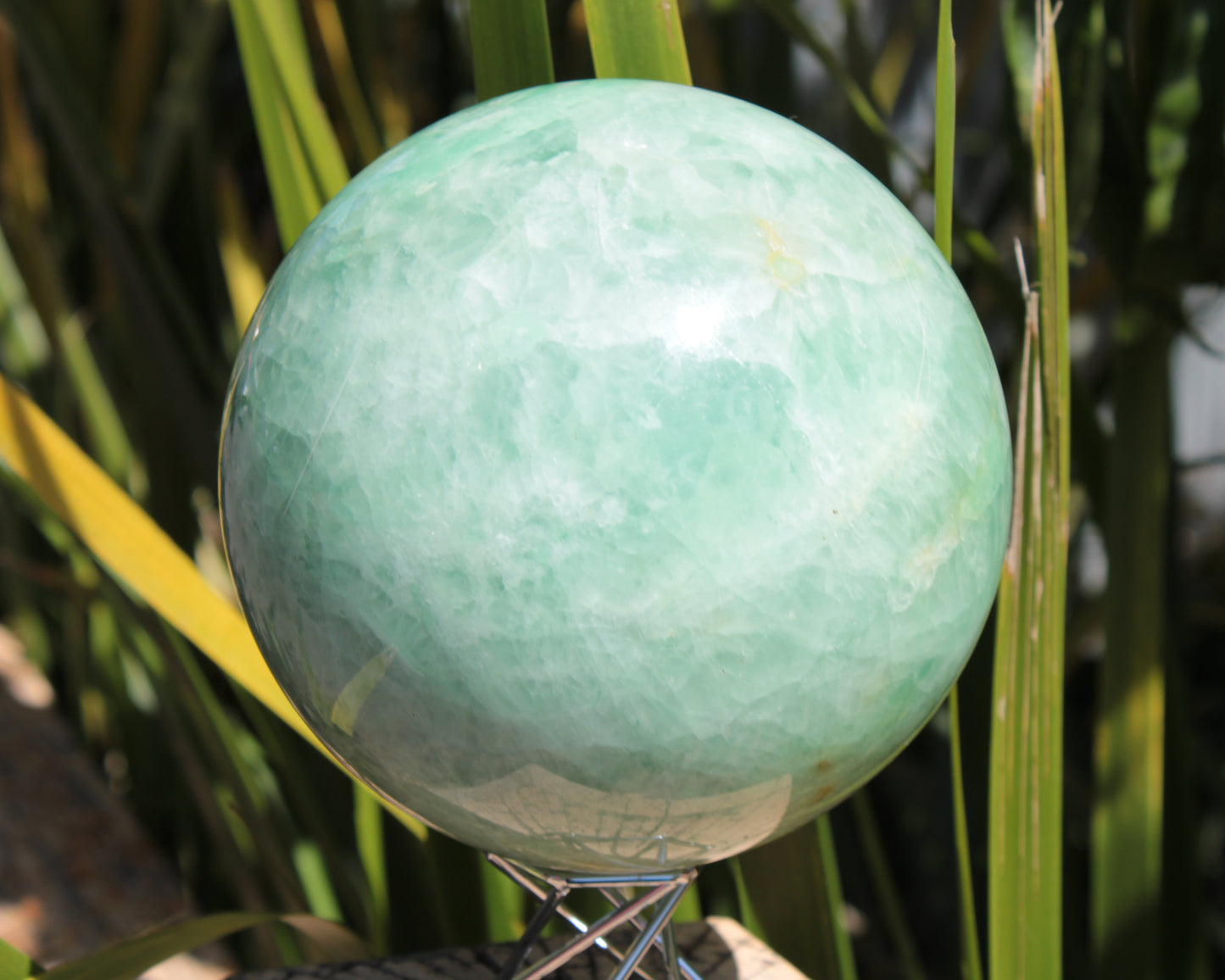 Green Fluorite sphere 3164g Rocks and Things