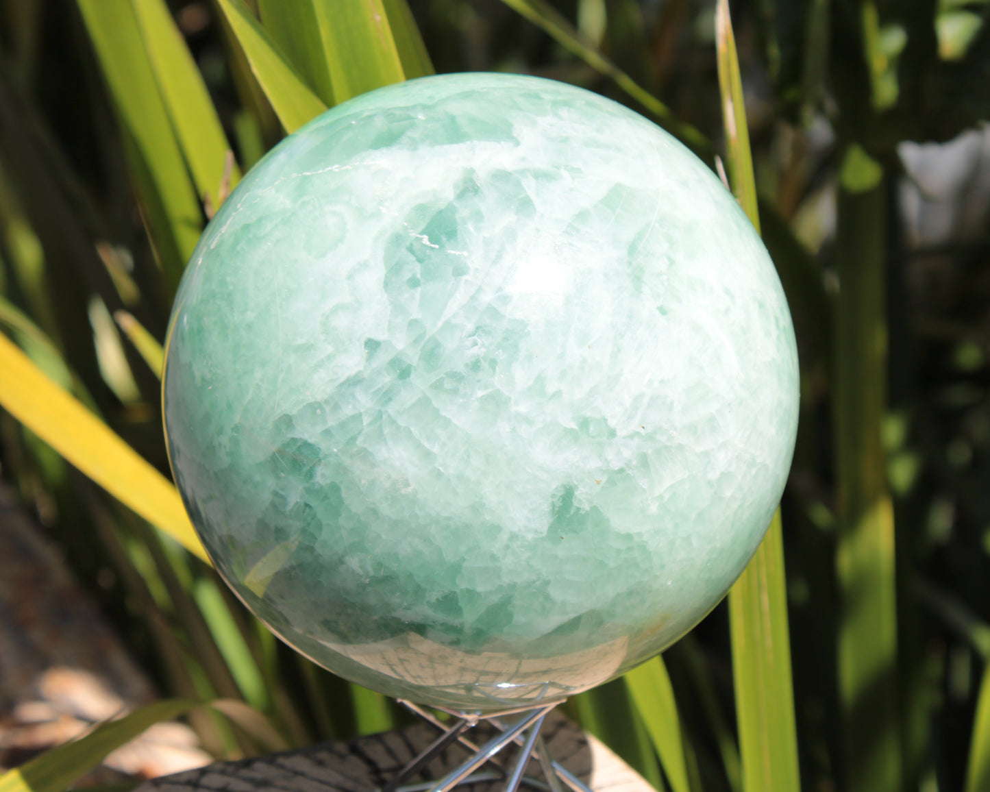 Green Fluorite sphere 3164g Rocks and Things