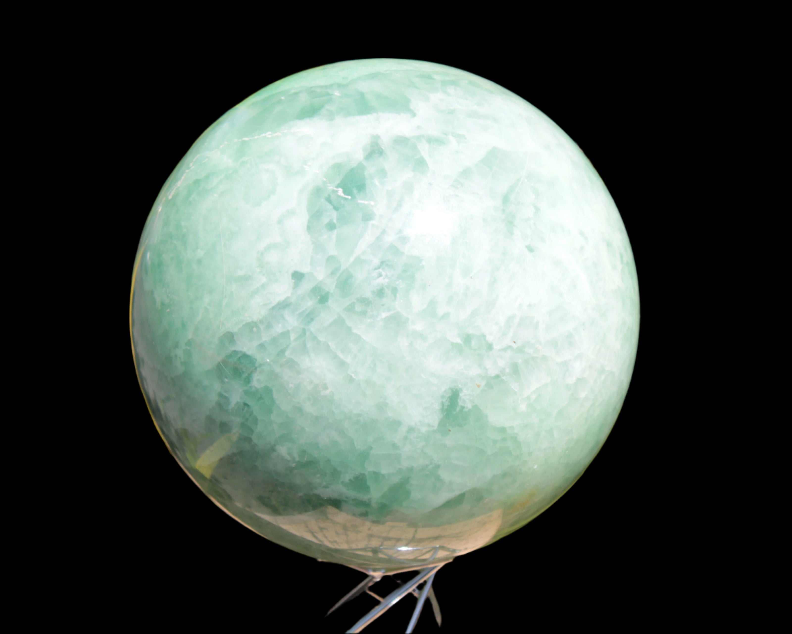 Green Fluorite sphere 3164g in sunlight, Rocks and Things Store