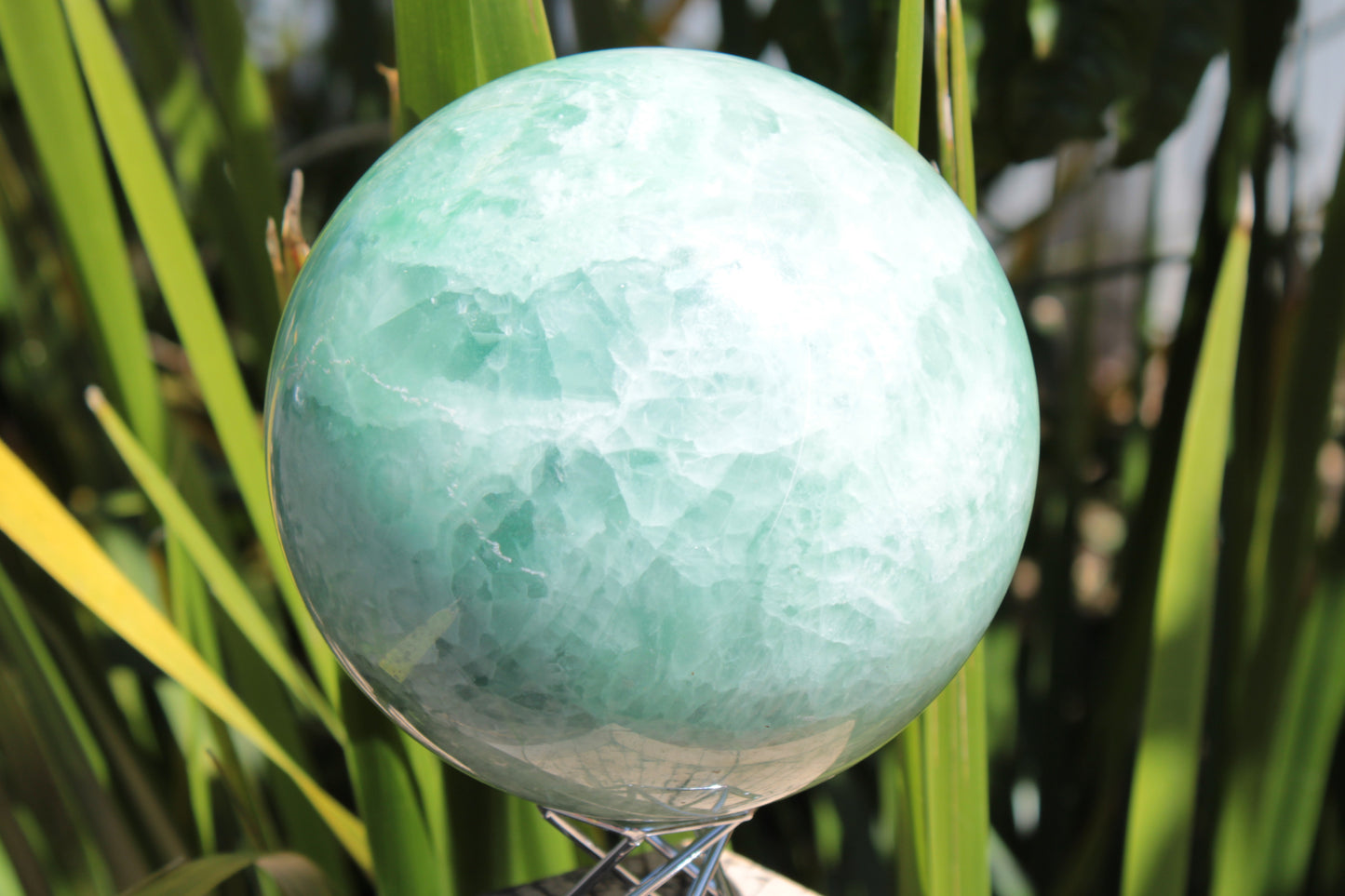 Green Fluorite sphere 3164g Rocks and Things