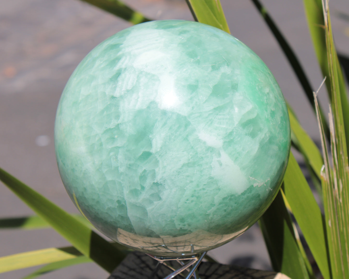 Green Fluorite sphere 3164g Rocks and Things