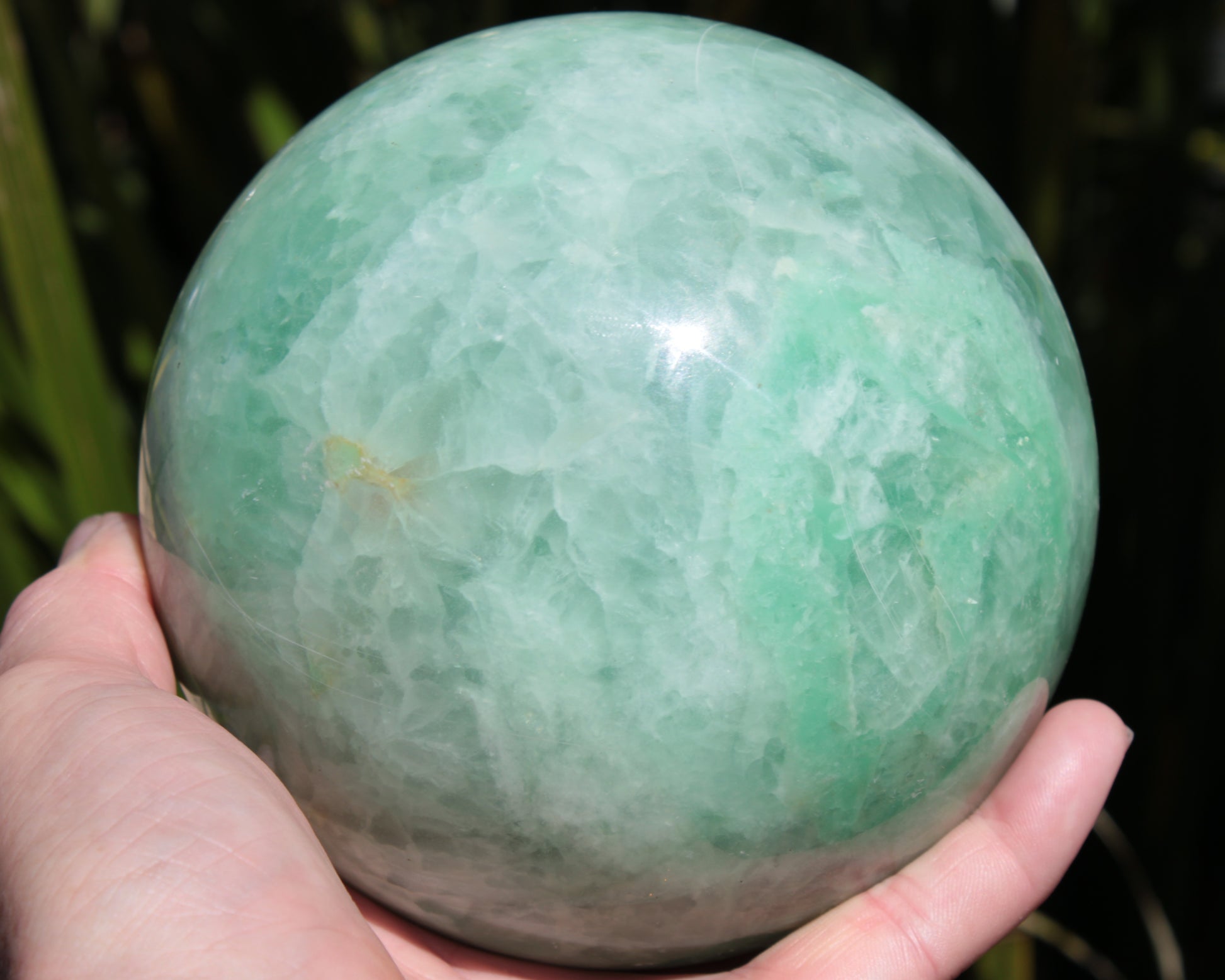 Green Fluorite sphere 3164g Rocks and Things