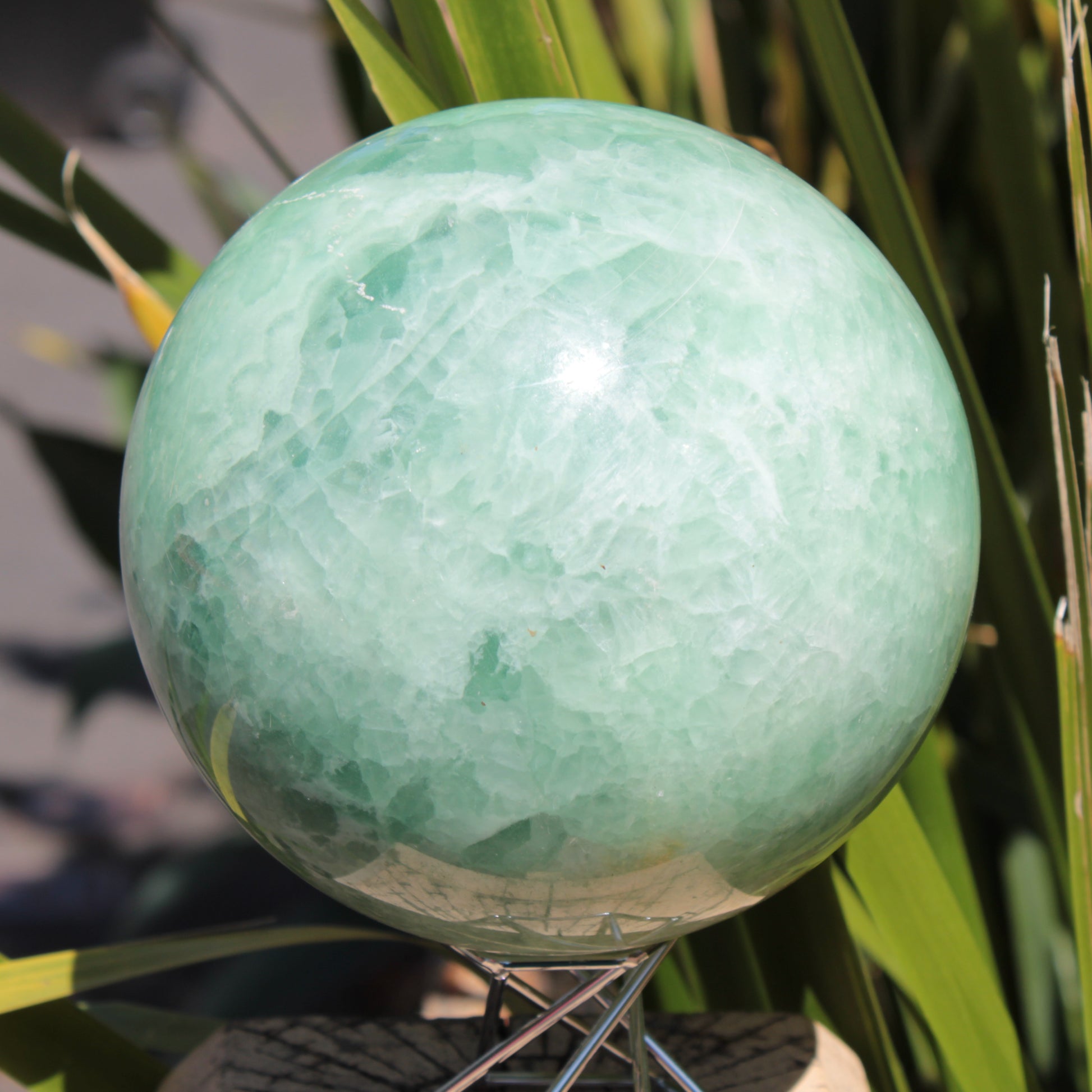 Green Fluorite sphere 3164g Rocks and Things