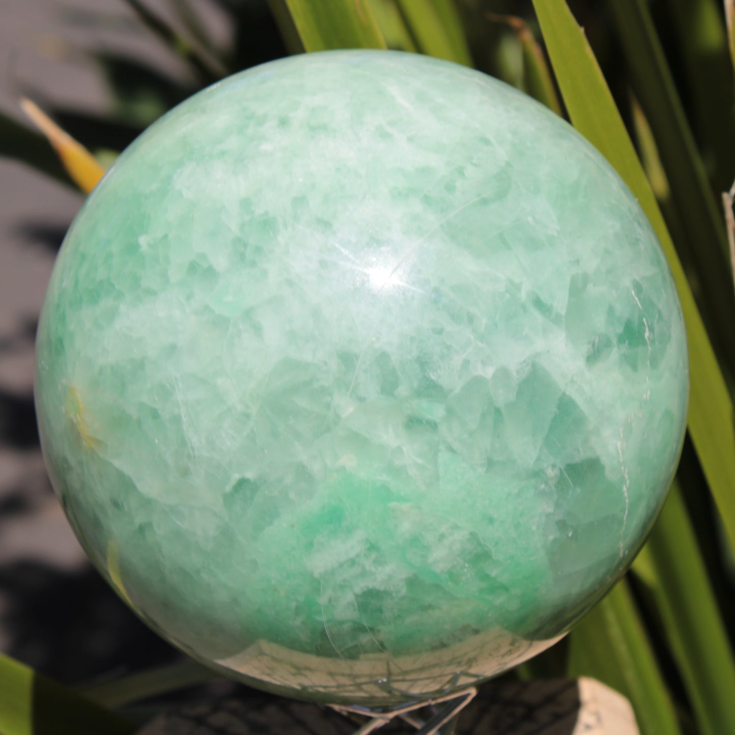 Green Fluorite sphere 3164g Rocks and Things