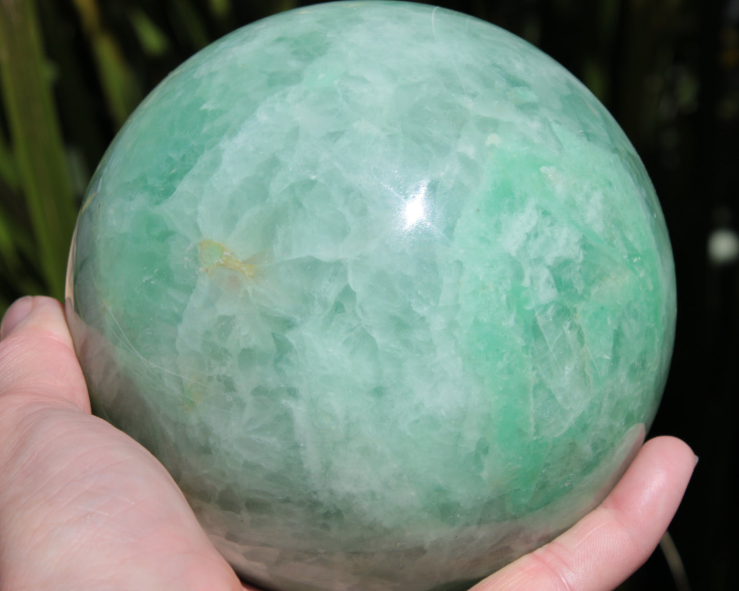 Green Fluorite sphere 3164g Rocks and Things