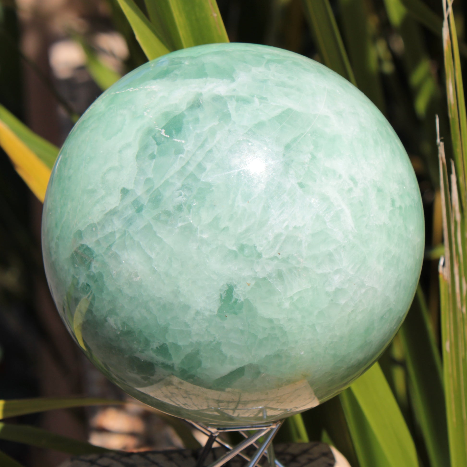 Green Fluorite sphere 3164g Rocks and Things