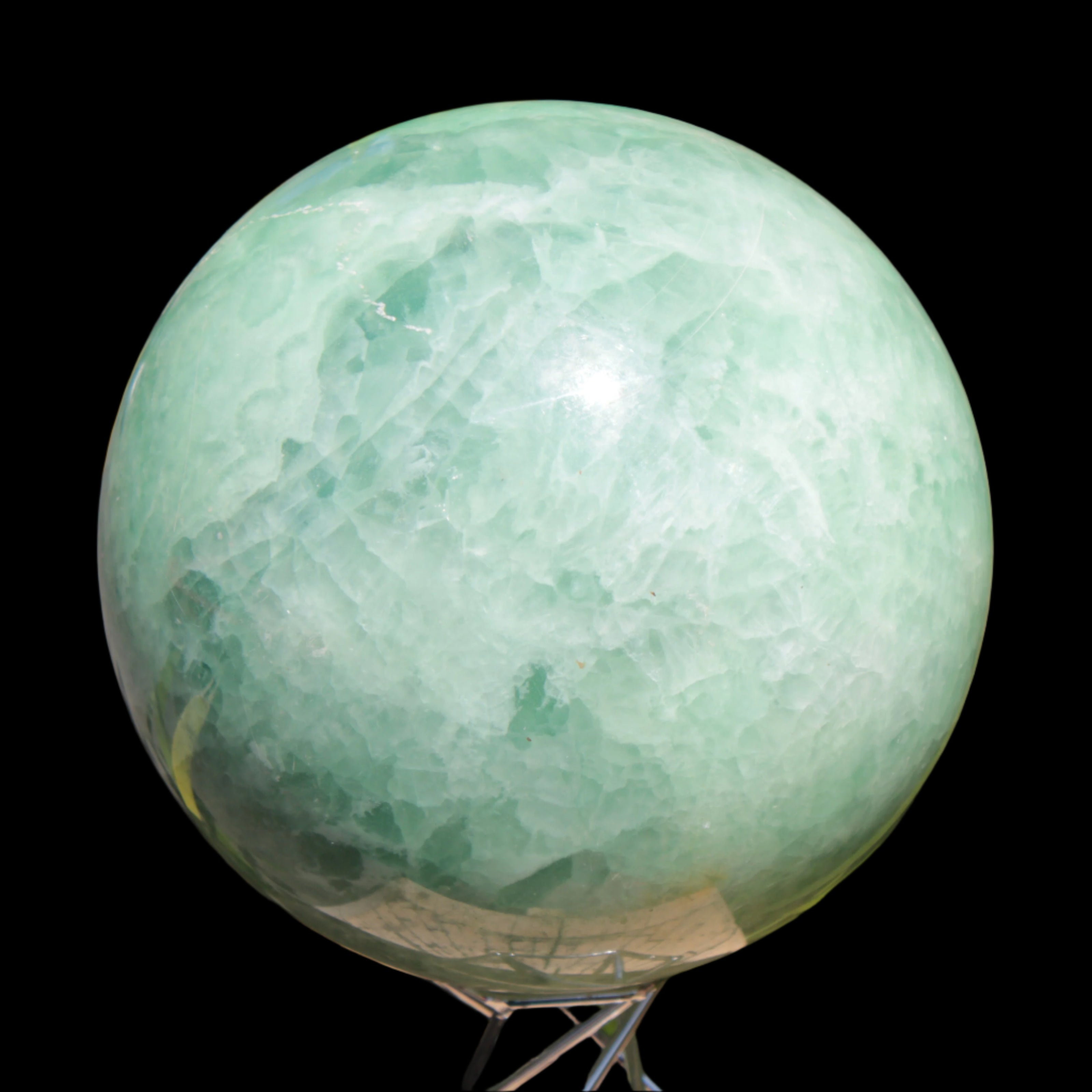 Green Fluorite sphere 3164g in sunlight, Rocks and Things Store