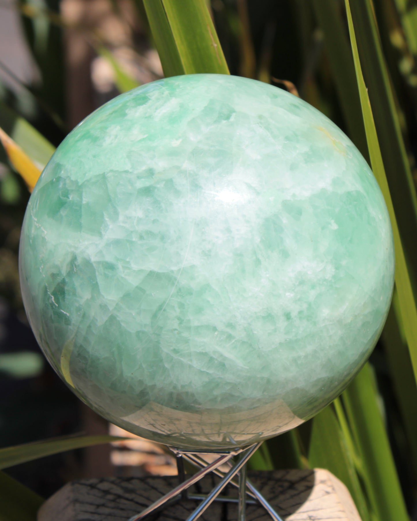 Green Fluorite sphere 3164g Rocks and Things