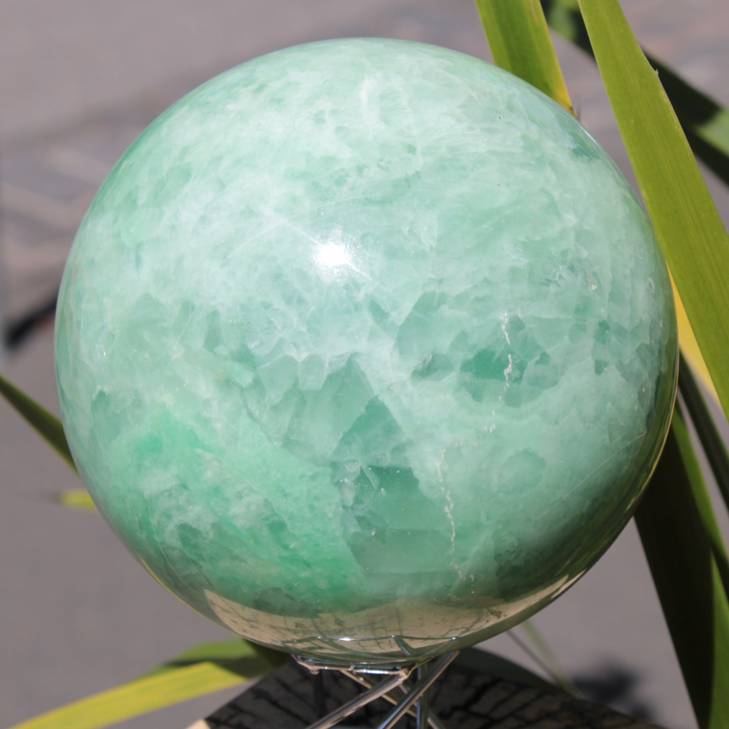 Green Fluorite sphere 3164g Rocks and Things