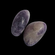 Lilac Lepidolite 2 tumble polished stones 14-15g in sunlight - Rocks and Things Store