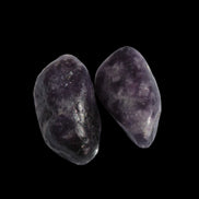 Lilac Lepidolite 2 tumble polished stones 14-15g in sunlight - Rocks and Things Store