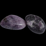 Lilac Lepidolite 2 tumble polished stones 14-15g in sunlight - Rocks and Things Store