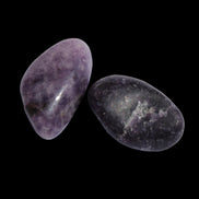 Lilac Lepidolite 2 tumble polished stones 14-15g in sunlight - Rocks and Things Store