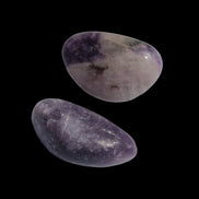 Lilac Lepidolite 2 tumble polished stones 14-15g in sunlight - Rocks and Things Store