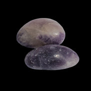 Lilac Lepidolite 2 tumble polished stones 14-15g in sunlight - Rocks and Things Store