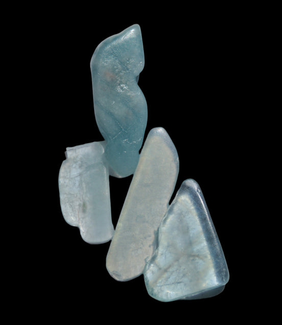 Aquamarine 4 polished crystals 4g - Rocks and Things Store
