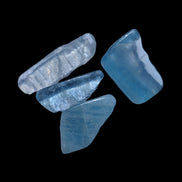 Aquamarine 4 polished crystals 4g in sunlight - Rocks and Things Store