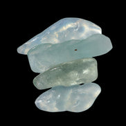 Aquamarine 4 polished crystals 4g in sunlight - Rocks and Things Store