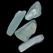 Aquamarine 4 polished crystals 4g - Rocks and Things Store