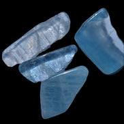 Aquamarine 4 polished crystals 4g in sunlight - Rocks and Things Store