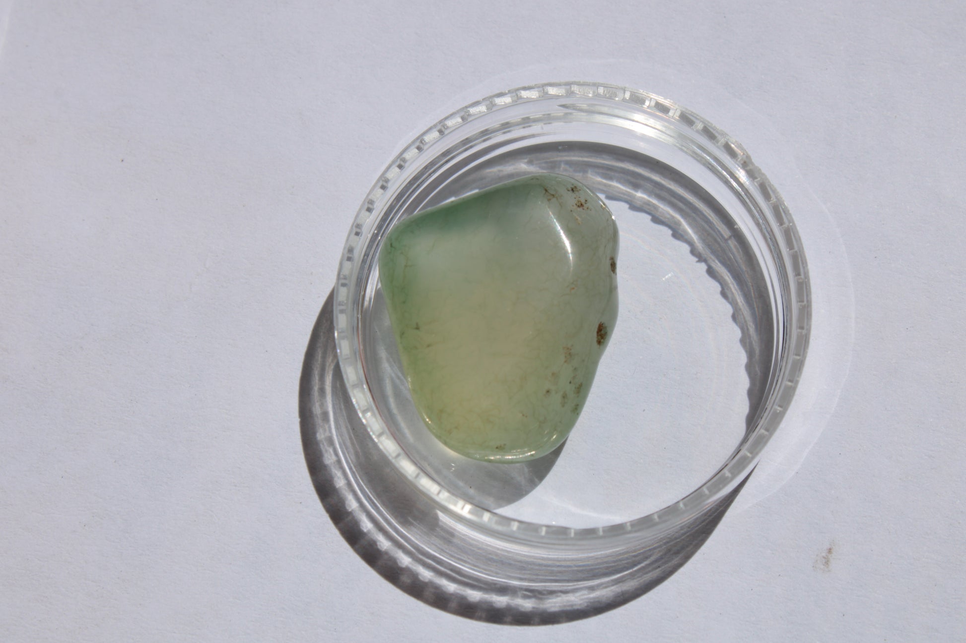 Clear Agate tumbled stone 7.8g Rocks and Things