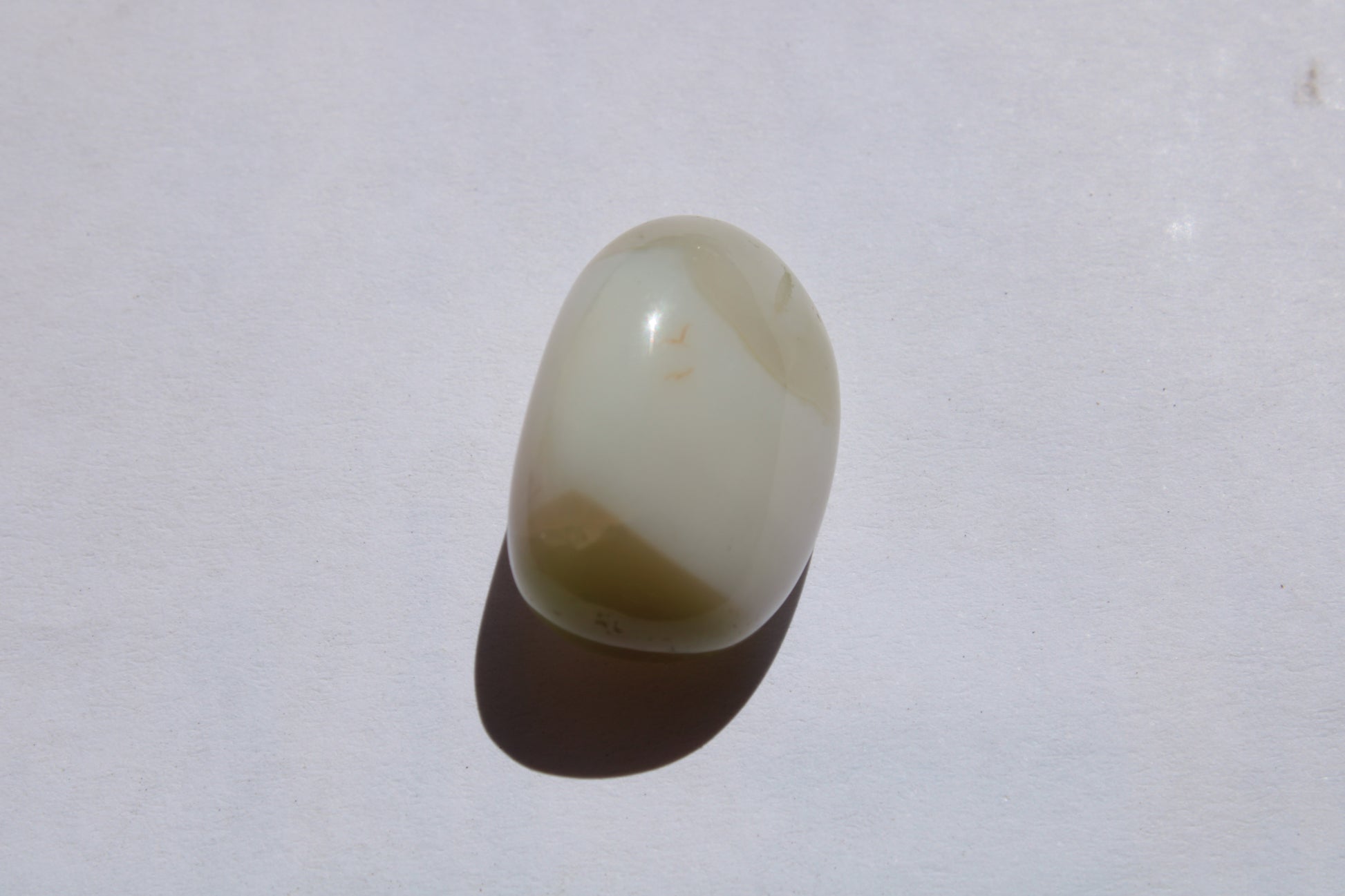 White Agate tumbled stone 7g Rocks and Things