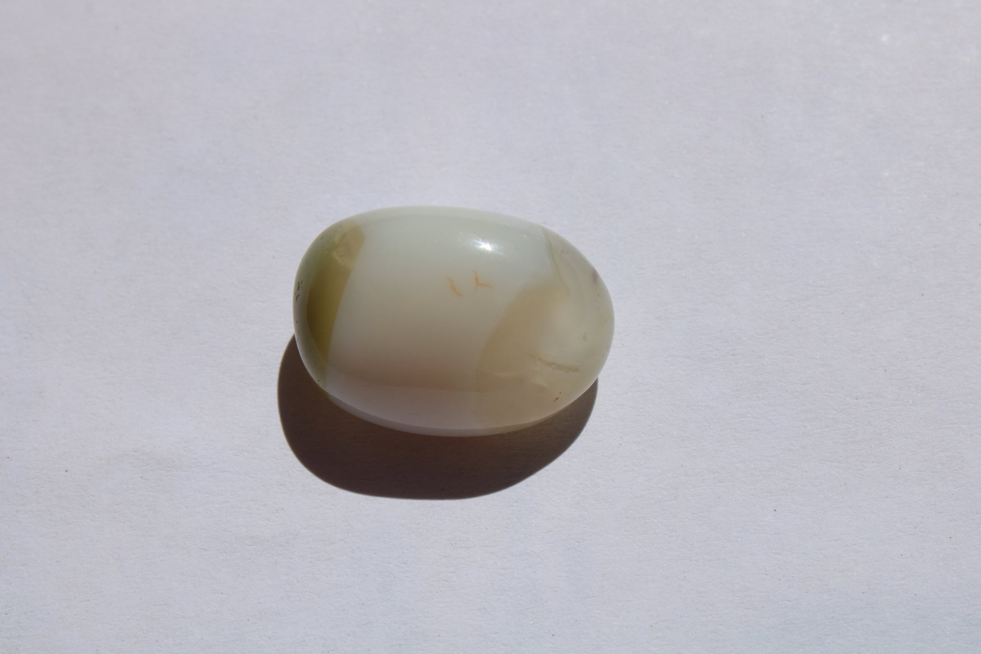 White Agate tumbled stone 7g Rocks and Things