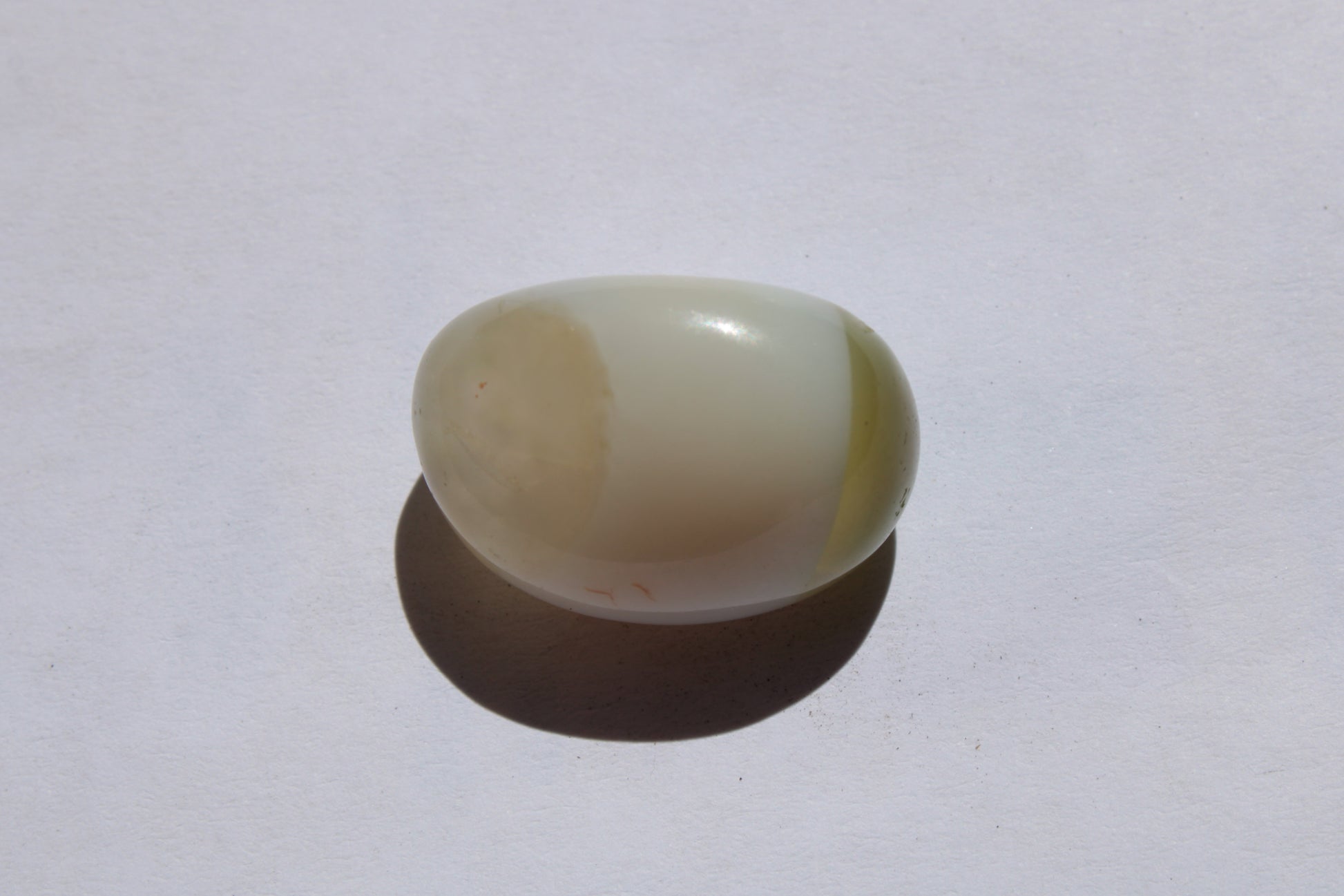 White Agate tumbled stone 7g Rocks and Things