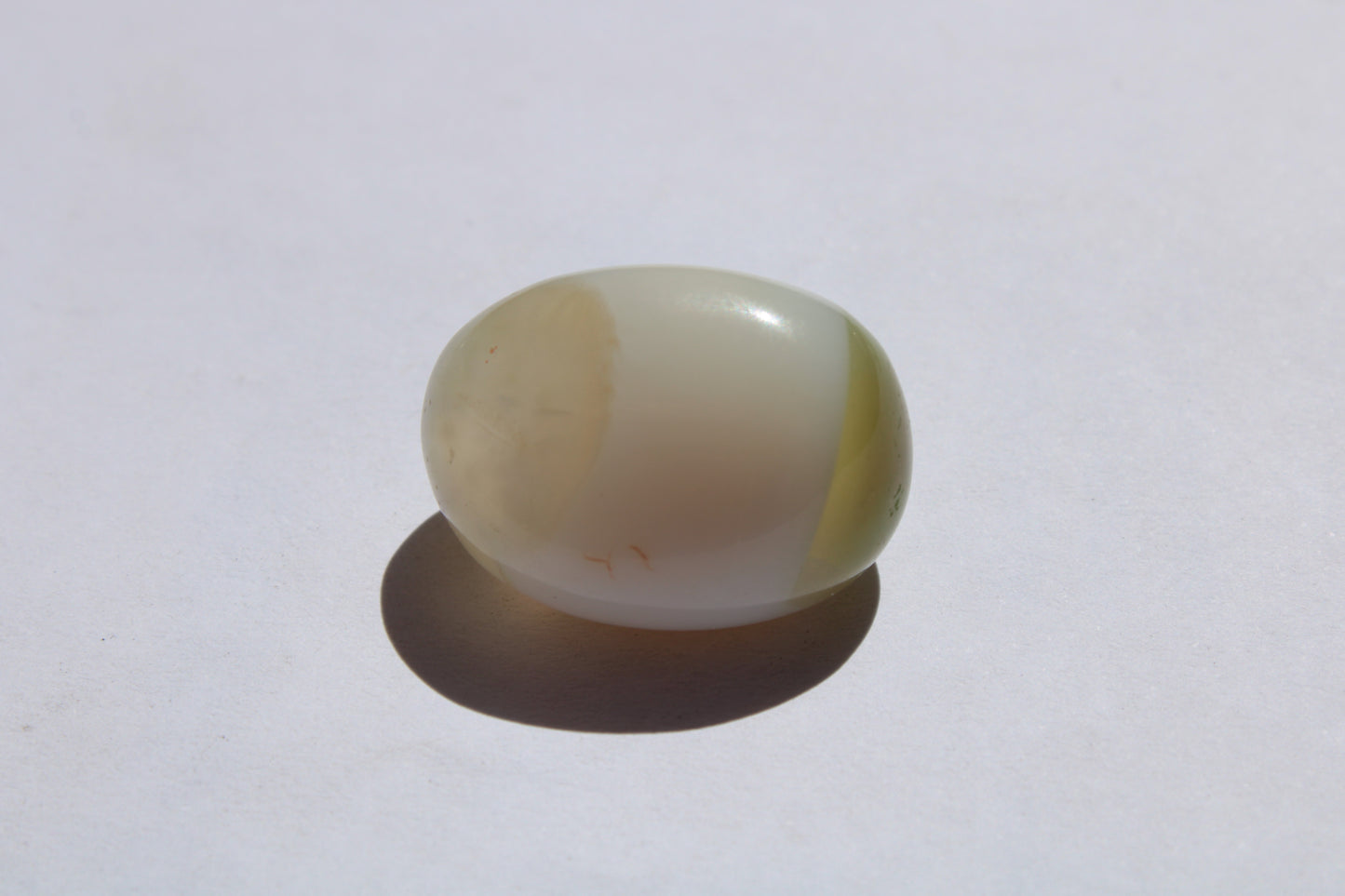 White Agate tumbled stone 7g Rocks and Things