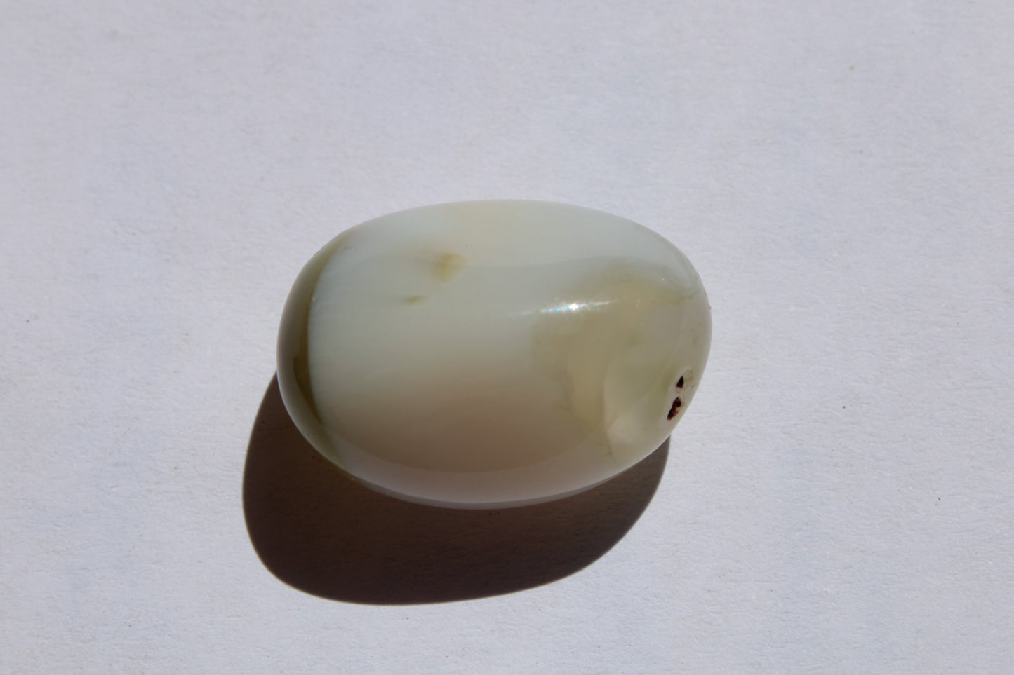 White Agate tumbled stone 7g Rocks and Things