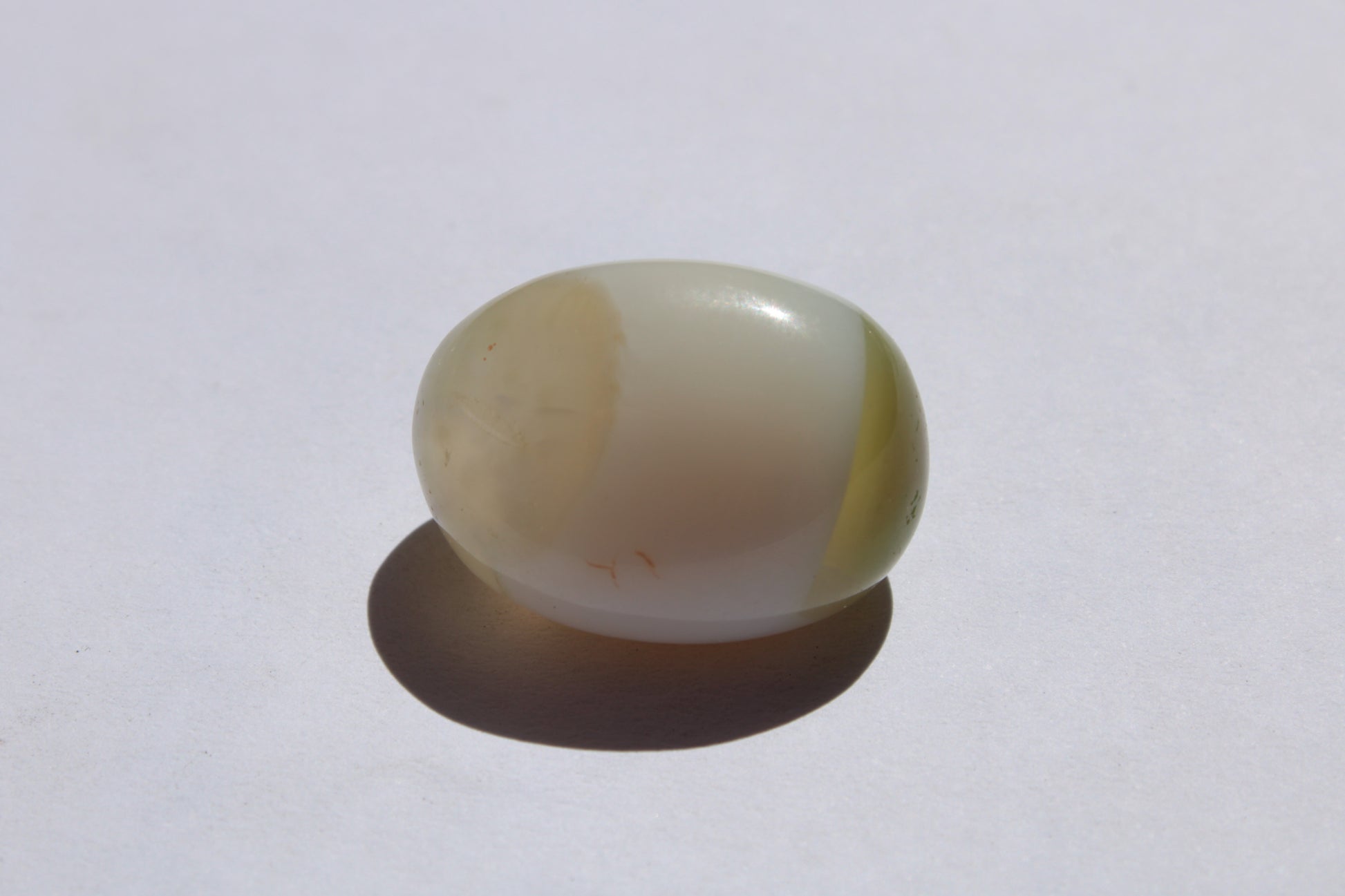 White Agate tumbled stone 7g Rocks and Things