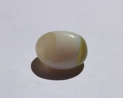 White Agate tumbled stone 7g Rocks and Things