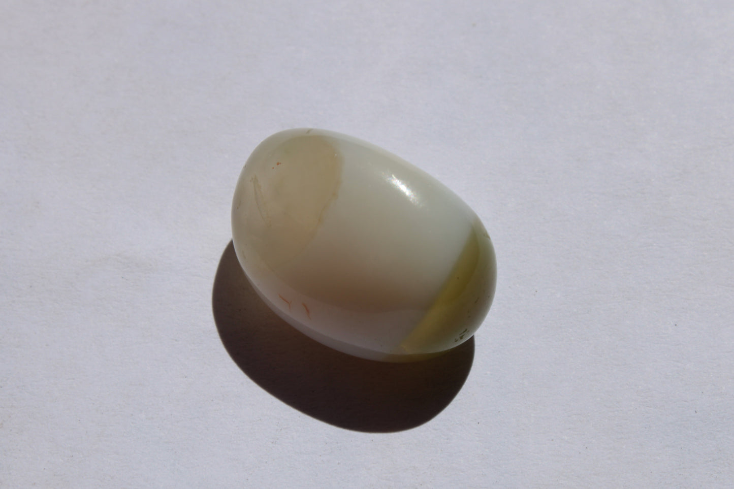 White Agate tumbled stone 7g Rocks and Things