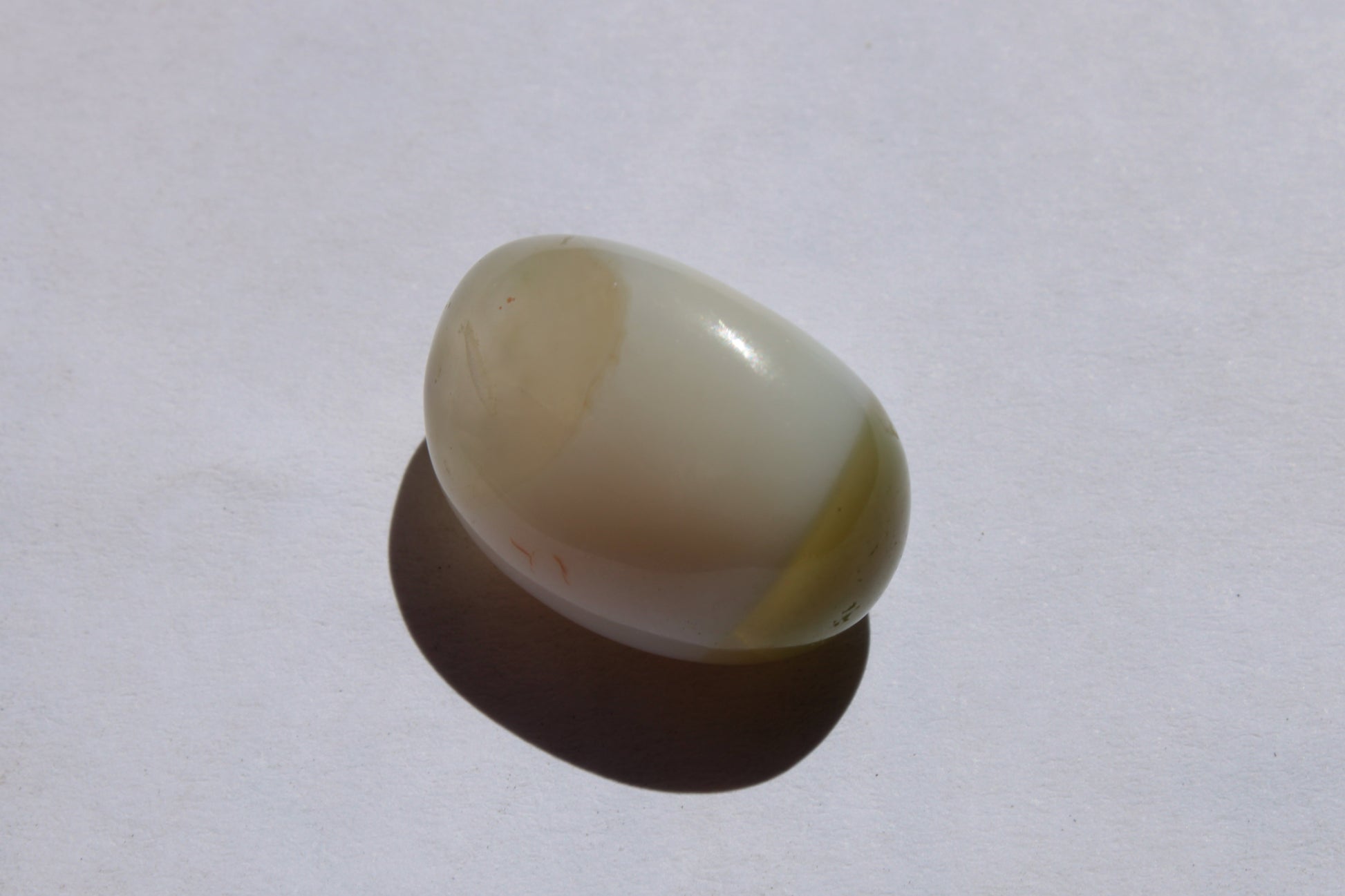 White Agate tumbled stone 7g Rocks and Things