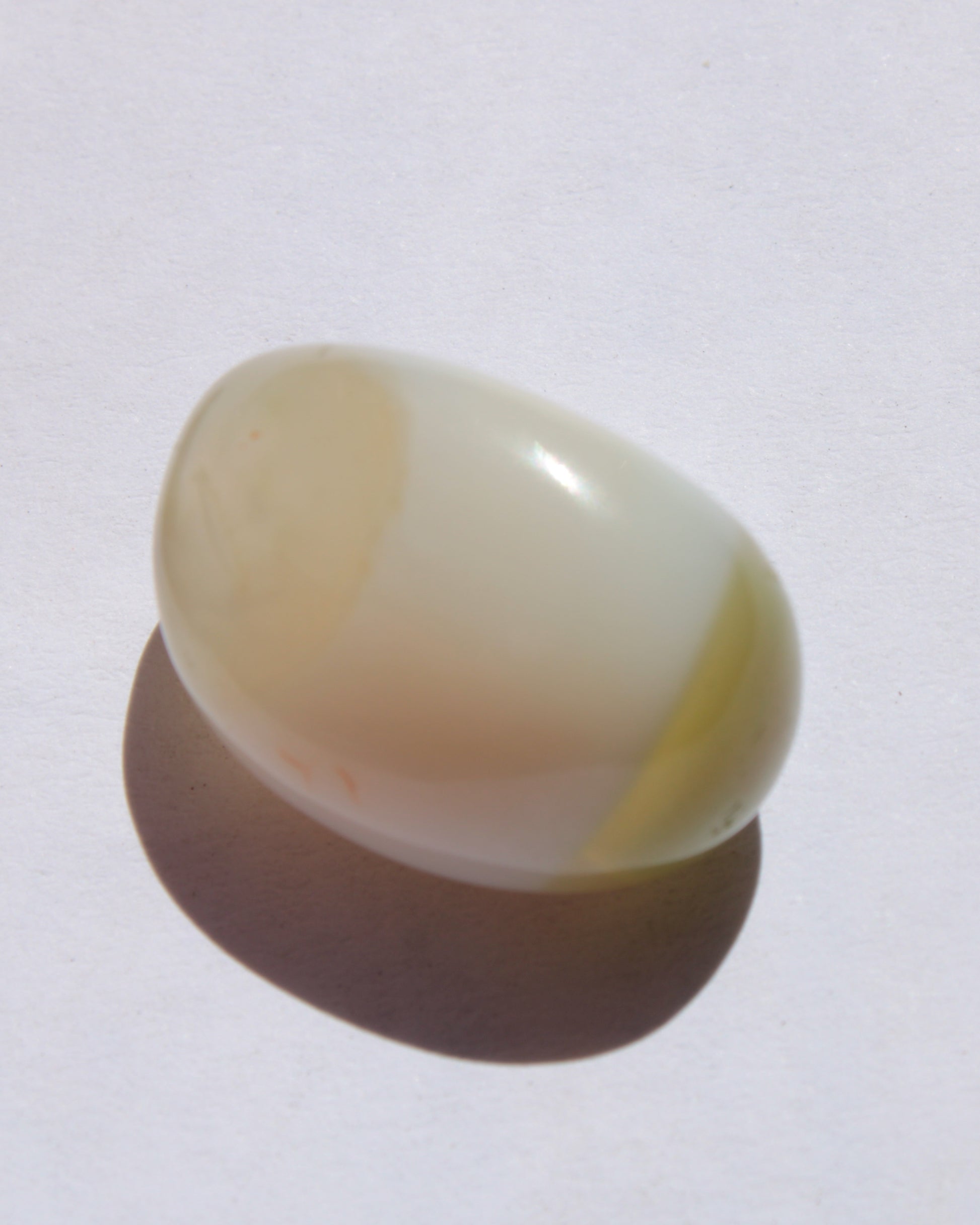 White Agate tumbled stone 7g Rocks and Things