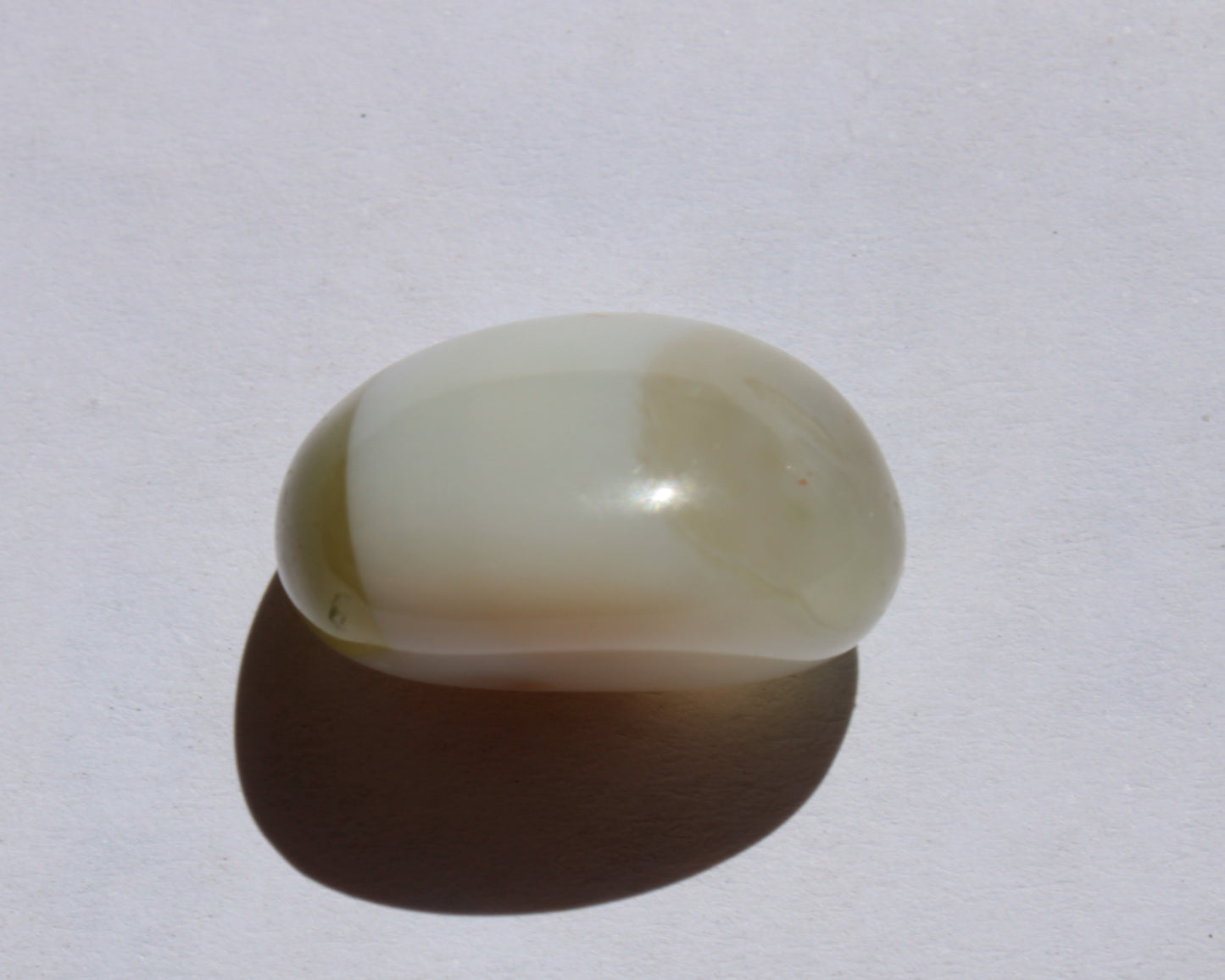 White Agate tumbled stone 7g Rocks and Things