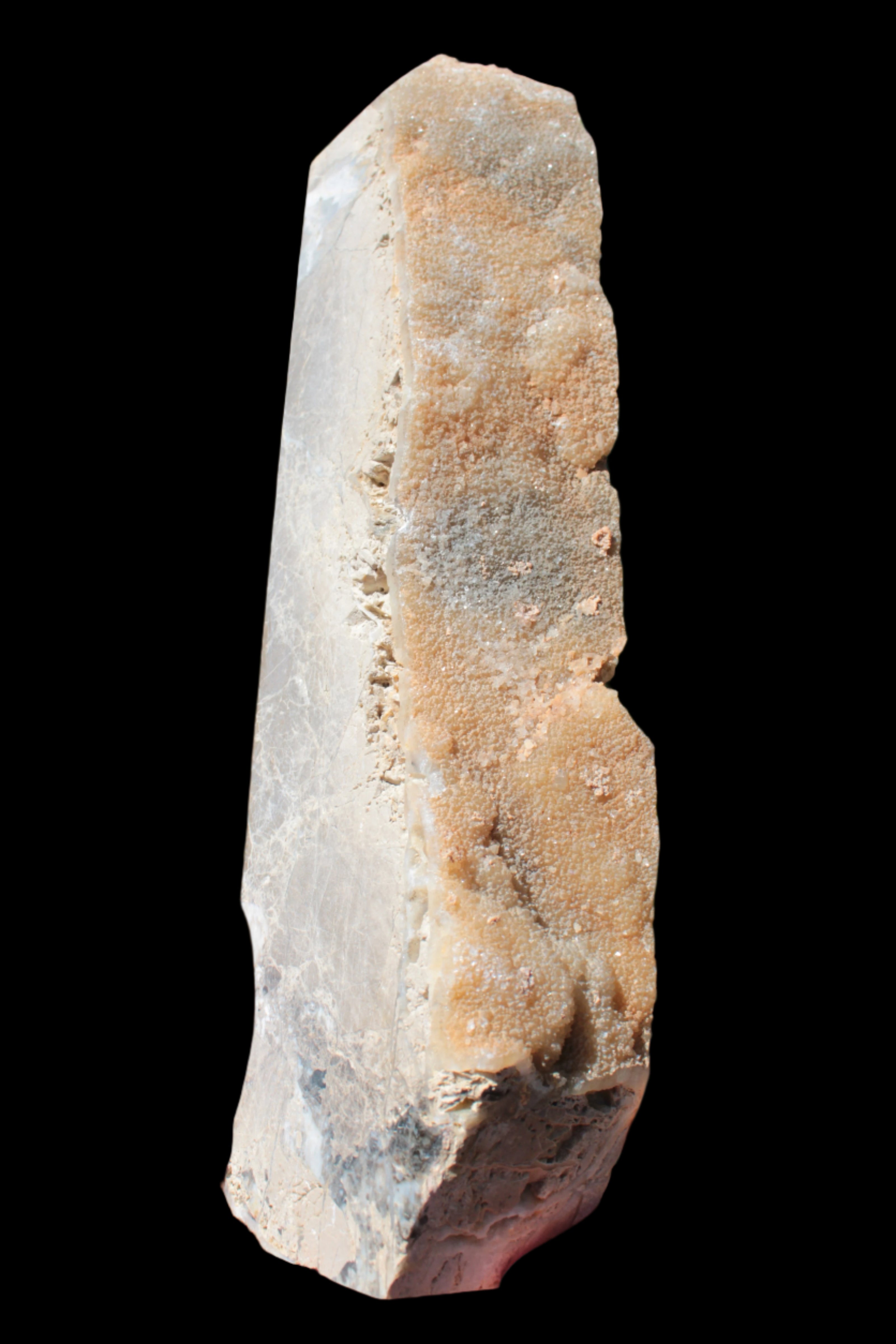 Sphalerite drusy geode obelisk 1187g in sunlight - Rocks and Things Store