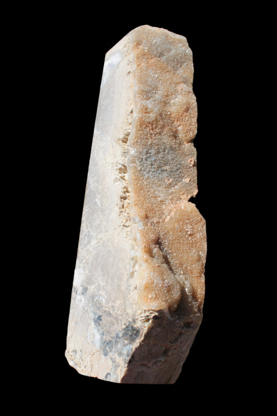 Sphalerite drusy geode obelisk 1187g in sunlight - Rocks and Things Store