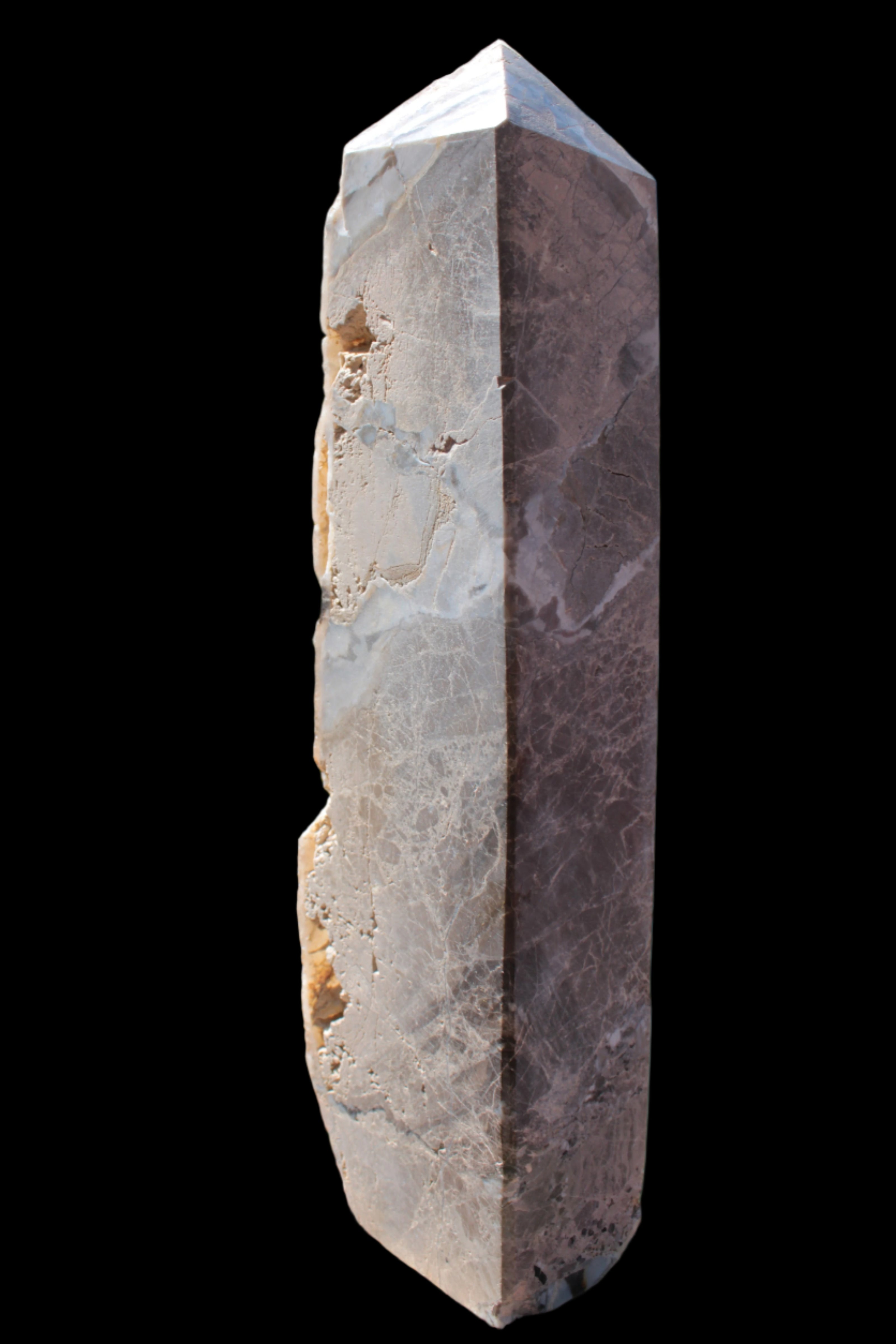 Sphalerite drusy geode obelisk 1187g in sunlight - Rocks and Things Store
