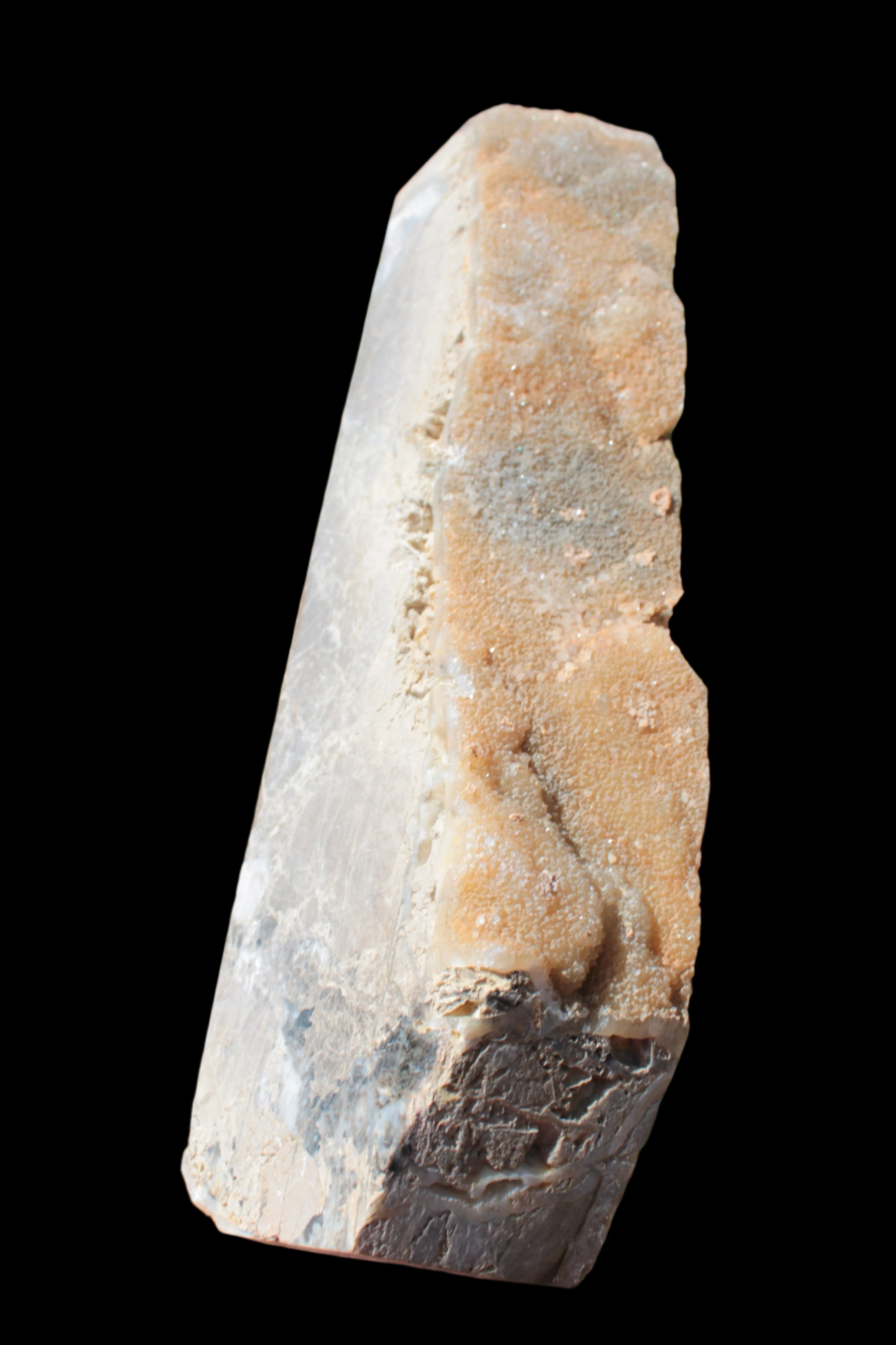 Sphalerite drusy geode obelisk 1187g in sunlight - Rocks and Things Store