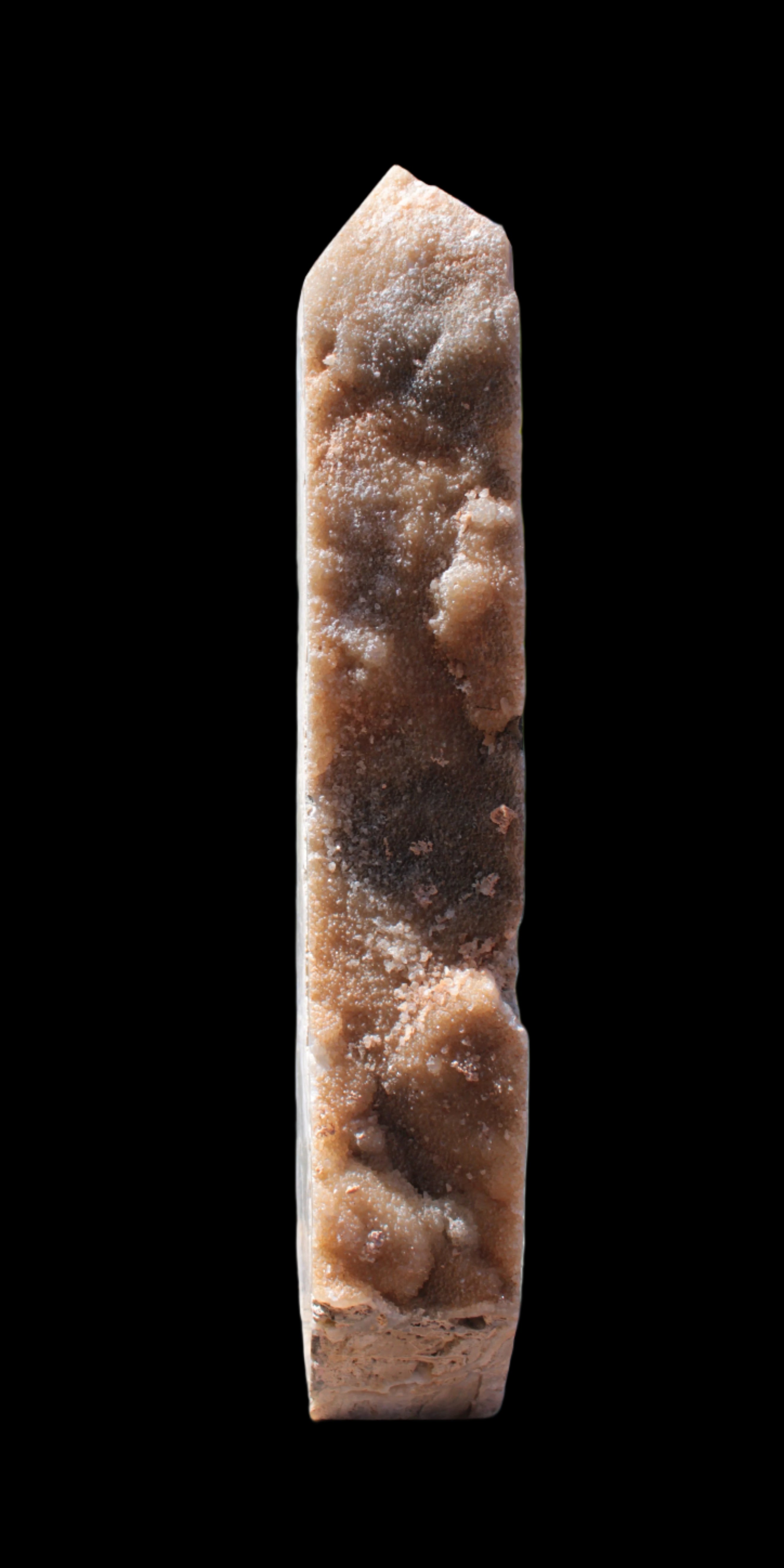 Sphalerite drusy geode obelisk 1187g in sunlight - Rocks and Things Store
