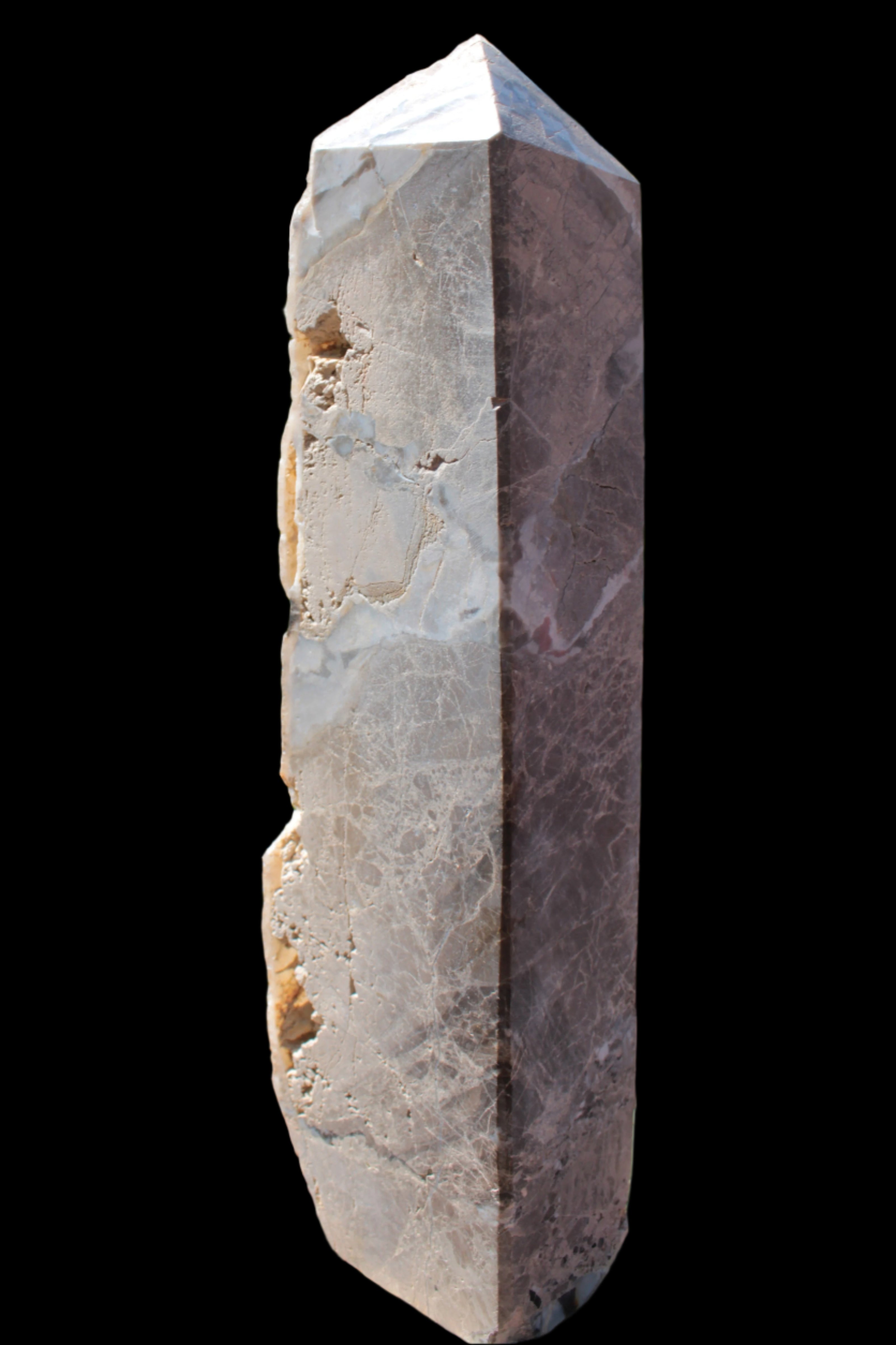 Sphalerite drusy geode obelisk 1187g in sunlight - Rocks and Things Store