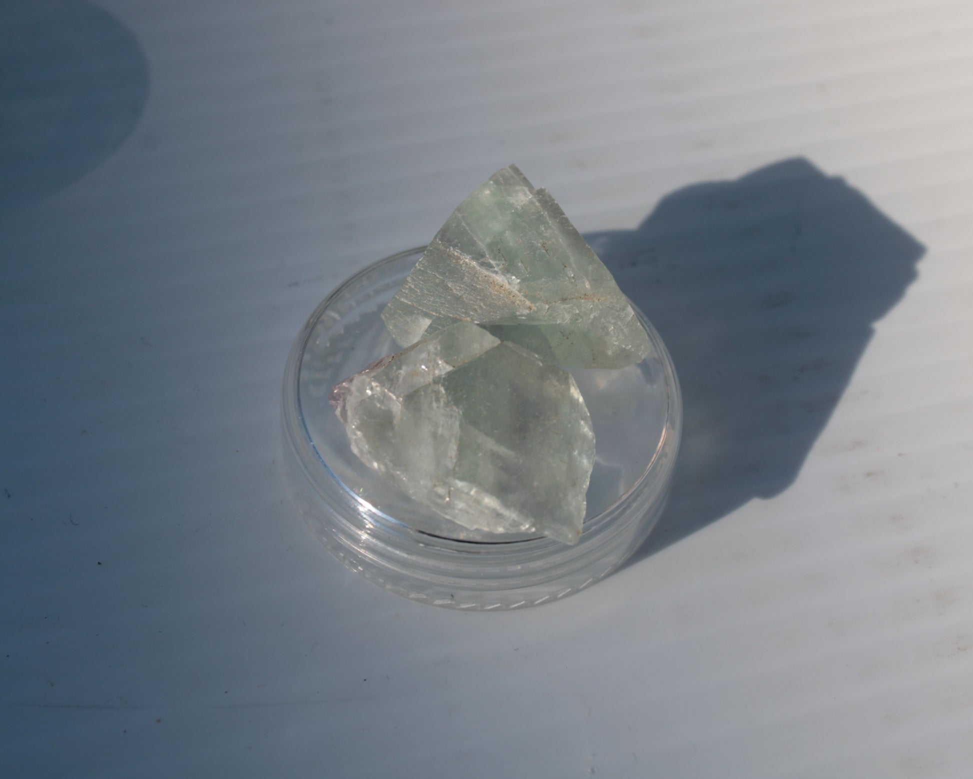 Blue natural Calcite 2 crystals 9g Rocks and Things