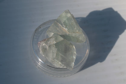 Blue natural Calcite 2 crystals 9g Rocks and Things