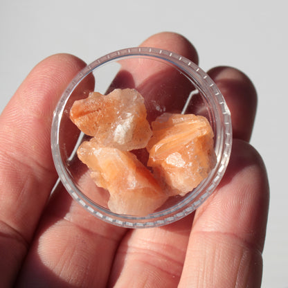 Orange Calcite 3 crystals 8/10g Rocks and Things