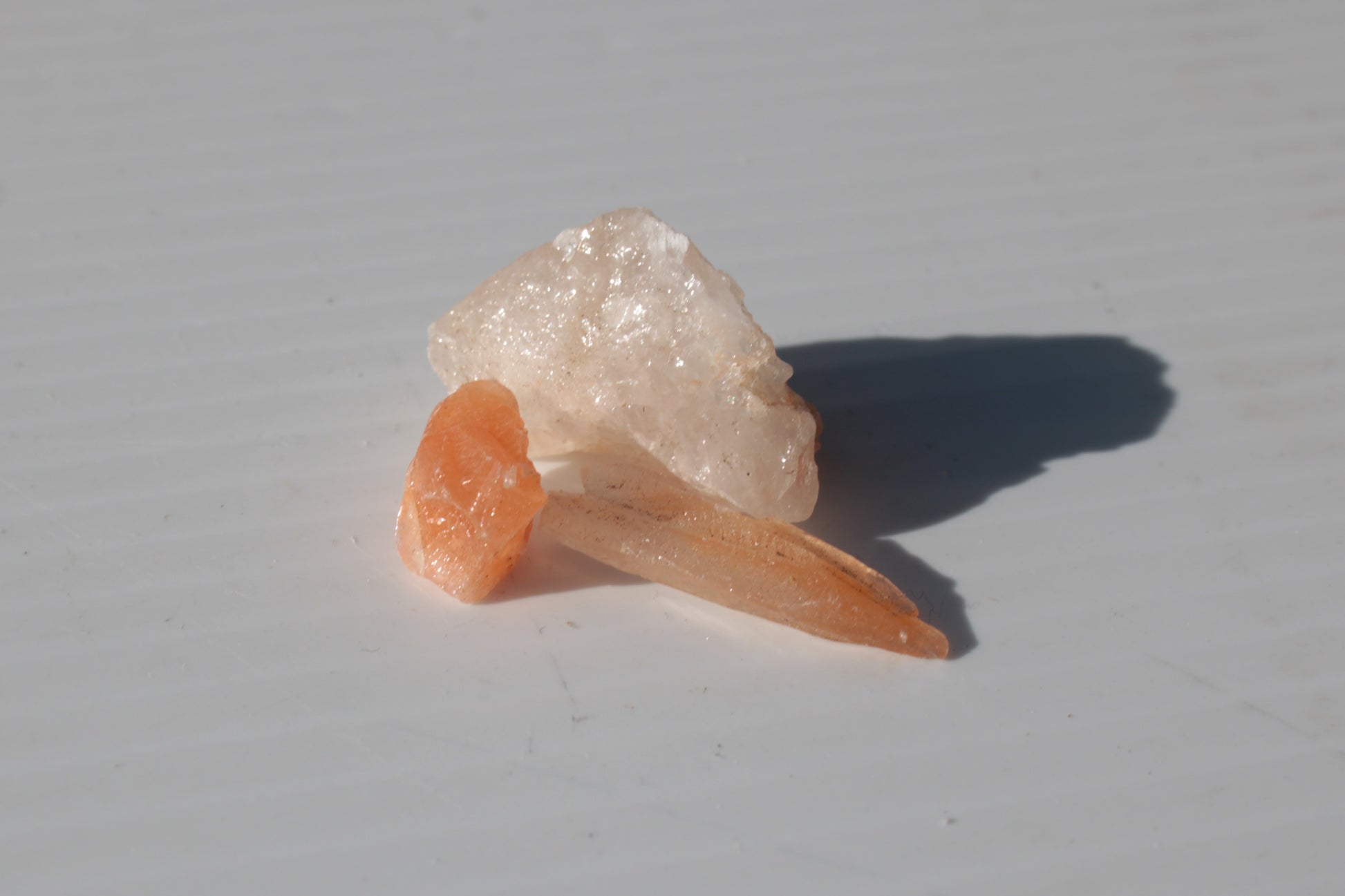 Orange Calcite 3 crystals 8/10g Rocks and Things