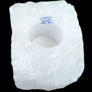 Quartz tea candle holder 100*80*62mm 908g in sunlight - Rocks and Things Store